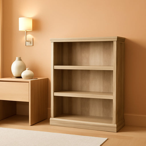 Miscellaneous Storage 3-Shelf Bookcase/ Book Shelf, Lintel Oak Finish