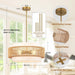 19.7 Inch Handwoven Rattan Chandelier Pendant Light