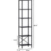 6-Tier Bookshelf, Tall Narrow Bookcase with LED Lights, Book Shelf with Steel Frame, Display Storage Shelf for Living Room, Bedroom, Home Office, Study, Balcony, Black