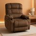 Dual Motor Lift Recliner Massage Heat Elderly Brown