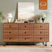 Walnut Nine Drawer Dresser Anti Tipping Reinforcement