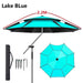 New Upgraded Fishing Umbrella Stainless Steel Rod Outdoor Large Parasol Camping Sunshade Beach Parasol Courtyard Awning 2-2.6M