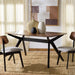 SAFAVIEH Couture Collection - Divya Walnut & Black Rectangle Wood Dining Table, Modern Two-Tone Design, Seats up to 6 (SFV6711A)