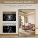 72"X44" Oversized Black Full Length Mirror, Floor Standing or Wall Mounted with Hanging Kit, Shatterproof Tempered Glass Mirror for Living Room, Bedroom, Dressing Room, Gym