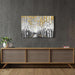 Birch Forest Canvas Wall Art: Large Abstract Tree Painting with Gold Foil Hand Painted Textured Artwork for Bedroom