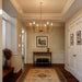 Six Light Gold Plated Chandelier IndustrialFarmhouseStyle