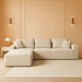 107Inches Cloudlike Sectional Sofa Left Chaise Beige