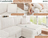 OneHundredThirtyInch Sleeper Sofa With White Faux Fur