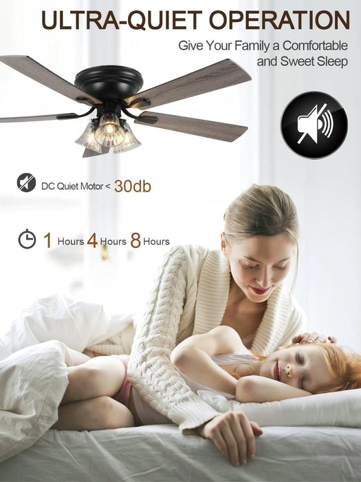52 Inch Vintage Farmhouse Reversible Ceiling Fan