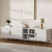 TV Consoles for Living Room, TV Stand with Storage, Entertainment Center for up to TV 71",Modern Television Stands,Tv Cabinet, TV Table for 50/60/70/80 Inch TV for Living Room, Bedroom, White