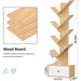 8 Tier Tree Bookshelf with Drawer, Free Standing Wood Bookcase for Narrow Space, Storage Organizer Bookshelves for Books, Book Case for Home Office, Living Room, Bedroom - Natural