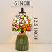 Tiffany Stained Glass Mushroom Table Lamp 12.5 Inch -Blue Hummingbird