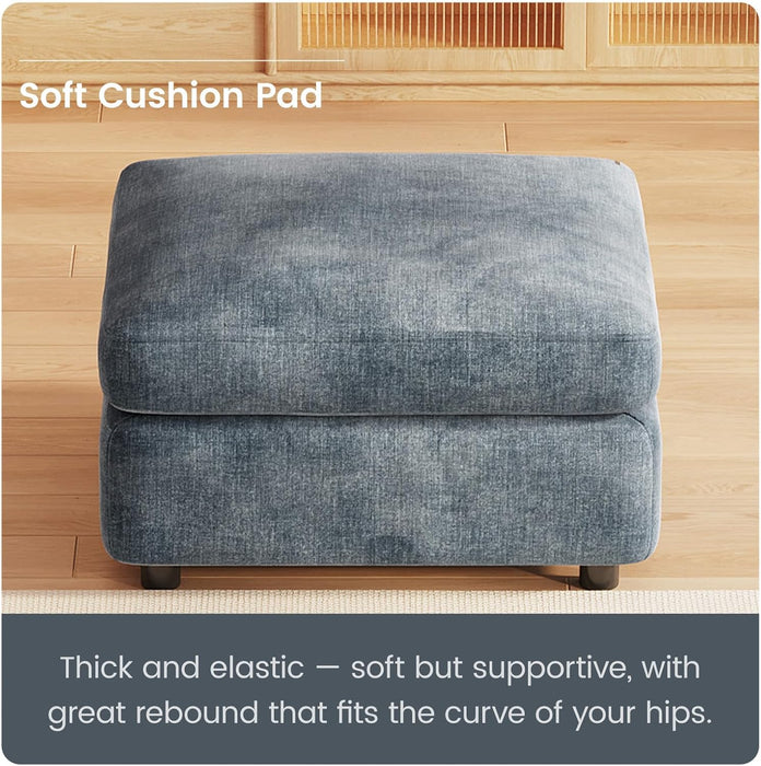 Modern Sofa Ottoman, Storage Couch Ottoman for Sectional Sofa, Multi-Functional Upholstered Footstool, Shoe Stool, Padded Seat for Living Room, Home, Apartment, Dorm, Office, 330LBS Capacity