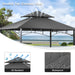 Outdoor Grill Gazebo Tent BBQ Canopy for Outdoor Grill Shelter BBQ Grill Gazebo Hardtop (L96 X W60 X H101 Inch) Grey