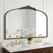 Large Bronze Vintage Mirror: 48"X33" Baroque Antique Wall Mirror