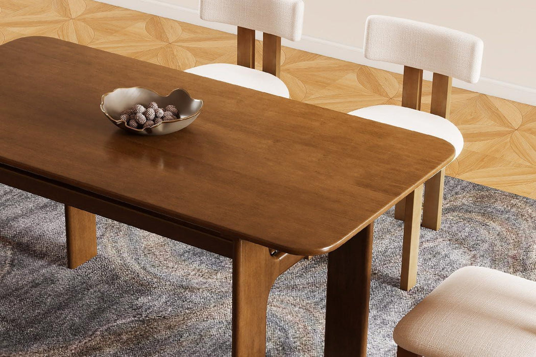 63 Inch Farmhouse Walnut Dining Table, Rustic Wood Dining Room Table for 4-6 Seats, Modern Long Wooden Rectangular Dinner Table with Heavy Duty Legs for Kitchenhome Office, Walnut