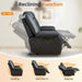 Faux Leather Power Reclining Sofa, Electric 3 Seat Recliner Sofa Chair with USB and Type-C Charging Ports, Overstuffed Armrest and Backrest, Couch Furniture for Living Room, Black
