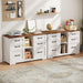Farmhouse Lateral File Cabinet with 6 Drawers, Rustic White