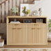 51" Buffet Sideboard Cabinet, Modern Hutch Storage Cabinets Natural