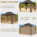 12x10 Hardtop Gazebo Aluminum Frame Weatherproof Durable