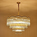 31.5" Gold Clear Glass Crystal Chandelier 18-Light Modern Crystal Pendant Ceiling Light Fixture 4-Tier Luxury Glass Chandeliers,For Dining Room Kitchen Island Living Room Bedroom