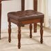 DarkCherryVanity SolidWood DeskWithFlipTop MirrorStorage