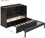 Brushed Espresso Queen Murphy Cabinet Bed USBPorts