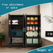 Black 61 Inch IndustrialGrade Pantry Cabinet Doors