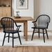 Windsor Black Dining Chairs Set of 2, Spindle Back Dining Chairs