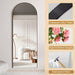 Full Length Mirror, 56"X16" Arch Mirror Floor Mirror with Stand, Black Arched Full Body Standing or Leaning Mirrors for Bedroom, Living Room