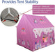 Princess Unicorn Castle Playhouse with Mat – Indoor & Outdoor Large Kids Play Tent for Imaginative Games Girls Toy House Gift Sizes 47×46.8×38.1In