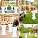 White Spandex Square Cocktail Table Covers 32x43Inches