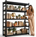 Five Tier IndustrialStrength Metal Bookshelf SeventyTwoInchTall