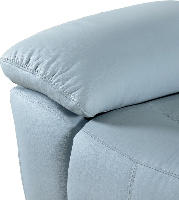 Sorin Modern Leather Recliner Sofa with Pillow Armrests and High Density Foam, Reclining Sectional Couch for Living Room, Office, Home Theater, FSC Certified, Blue