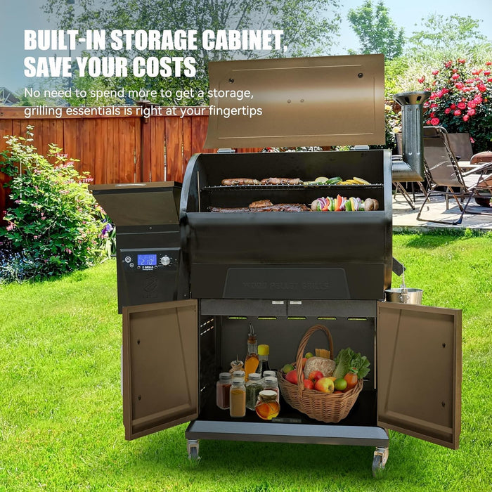 2026 Electric Pellet Smoker & Grill, 700 Sq. in Cooking Space, PID 3.0 Precision Control, Dual Meat Probes, 28-Hour Hopper, Dual-Wall Insulated Base, 8-In-1 BBQ with Cover