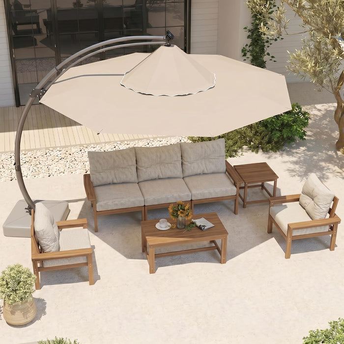 3-Piece HDPE Outdoor Patio Furniture Conversation Set