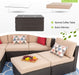 6 Pieces Outdoor Patio Furniture Set, PE Wicker Rattan Sectional Sofa Patio Conversation Sets with Coffee Table for Garden, Backyard, Poolside (Beige)