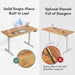 32 X 20 Small One-Piece Standing Desk, Adjustable Height Electric Computer Home Office Sit Stand up Workstation, with 4 Memory Presets, Headphone Hook, Light Vintage