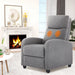 Recliner Chair Single Sofa with Footrest and Massage, Gray