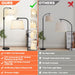 Black Dimmable Arc Floor Lamp TallStanding 1000Lumen