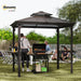 9x5 Ft Grill Gazebo Polycarbonate Roof Uvprotection