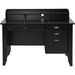 Matte Black Desk with Drawers and Hutch