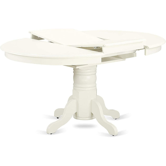 Linen White round Dining Room Table