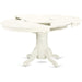 Linen White round Dining Room Table