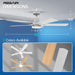 52-Inch Ceiling Fan with Lights, Remote Control, Reversible DC Motor, 3CCT Dimmable Timer, Noiseless Operation Fresh White, Ideal for Bedroom, Living Room, Indoor & Outdoor Use