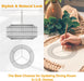 Five Light Rattan Farmhouse Chandelier Linen Shade