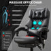 Massage Office Chair with Foot Rest,6 Points Vibration & Heat Executive Office Chairs,500Lbs Big and Tall Office Chair for Heavy People,Ergonomic Reclining Desk Chair,Dual-Use Pillow,Home Office,Black