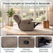Manual Single Lounge Recliner Chair with Adjustable Backrest, Khaki