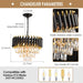 Gold FifteenPointSevenInch 3Tier Crystal Chandelier Lighting Fixture