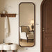 Wood Bathroom Mirrors for Wall Mounted Rustic Wood Frame Wall Mirrors Decorative for Living Room or Bedroom Vanity Mirror (Walnut, 71" L X 24" W)